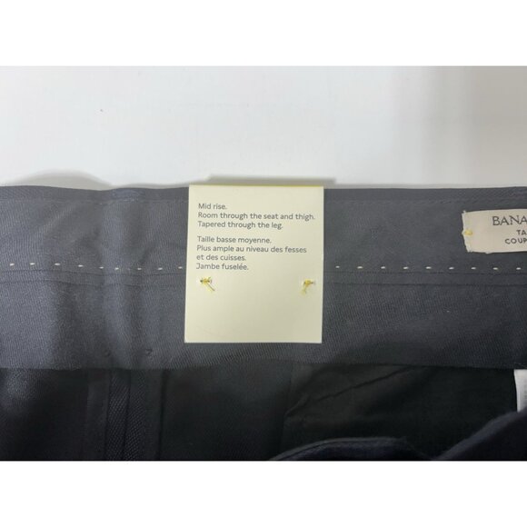 NWT - Banana Republic Tailored Slim Fit Navy Blue Mid Rise Dress Pants Size 40 L - Picture 5 of 7